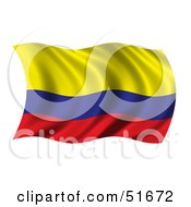 Poster, Art Print Of Wavy Colombia Flag