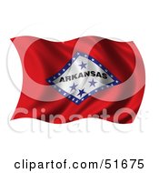 Wavy Arkansas State Flag by stockillustrations