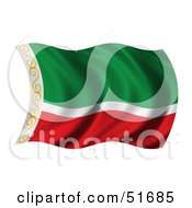 Poster, Art Print Of Wavy Chechnya Flag