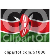 Wavy Kenya Flag by stockillustrations