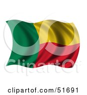 Wavy Benin Flag by stockillustrations