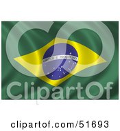 Wavy Brazil Flag Version 2 by stockillustrations