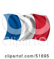 Poster, Art Print Of Wavy France Flag - Version 2