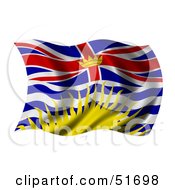 Poster, Art Print Of Wavy British Columbia Flag