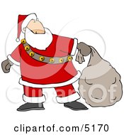 Poster, Art Print Of Santa Delivering Christmas Presents