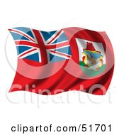 Wavy Bermuda Flag by stockillustrations