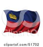 Wavy Liechtenstein Flag by stockillustrations