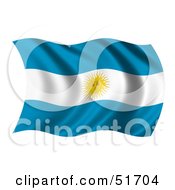 Poster, Art Print Of Wavy Argentina Flag - Version 3