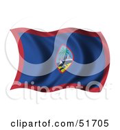 Poster, Art Print Of Wavy Guam Flag