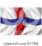 Poster, Art Print Of Wavy Antilles Flag