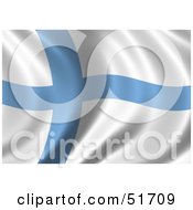 Poster, Art Print Of Wavy Finland Flag - Version 2