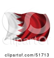 Poster, Art Print Of Wavy Bahrain Flag
