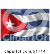 Poster, Art Print Of Wavy Cuba Flag - Version 2