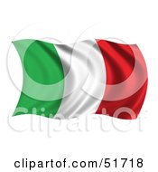 Poster, Art Print Of Wavy Italy Flag - Version 2