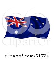 Poster, Art Print Of Wavy Australian Flag