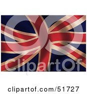 Royalty Free RF Clipart Illustration Of A Wavy Britian Flag Version 1
