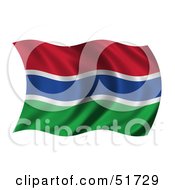 Poster, Art Print Of Wavy Gambia Flag