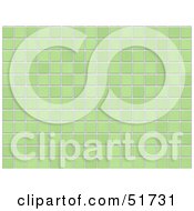 Royalty Free RF Clipart Illustration Of A Background Of Green Tiles