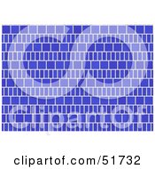 Royalty Free RF Clipart Illustration Of A Background Of Blue Tiles by stockillustrations