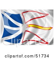 Royalty Free RF Clipart Illustration Of A Wavy Newfoundland Flag by stockillustrations #COLLC51734-0101