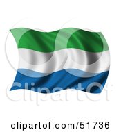 Poster, Art Print Of Wavy Sierra Leone Flag