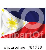 Poster, Art Print Of Wavy Phillippines Flag - Version 1