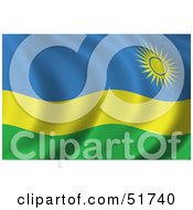 Wavy Rwanda Flag by stockillustrations