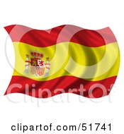 Poster, Art Print Of Wavy Spain Flag - Version 2
