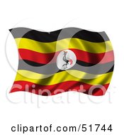 Poster, Art Print Of Wavy Uganda Flag