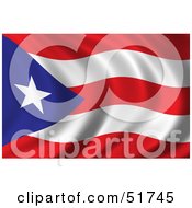 Poster, Art Print Of Wavy Puerto Rico Flag