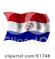 Poster, Art Print Of Wavy Paraguay Flag
