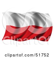Wavy Poland Flag