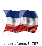 Poster, Art Print Of Wavy Serbia And Montenegro Flag