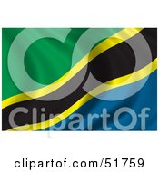 Poster, Art Print Of Wavy Tanzania Flag