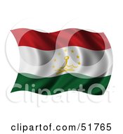 Poster, Art Print Of Wavy Tajikistan Flag