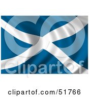 Poster, Art Print Of Wavy Scotland Flag