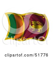 Poster, Art Print Of Wavy Sri Lanka Flag