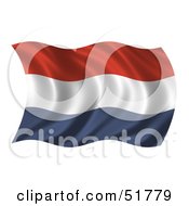 Poster, Art Print Of Wavy Netherlands Flag - Version 2