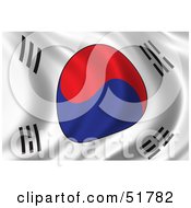 Wavy South Korea Flag Version 1 by stockillustrations