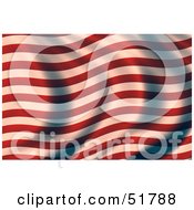 Poster, Art Print Of Wavy Red And White Stripe Flag