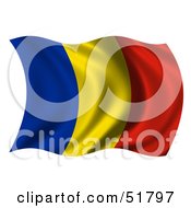 Wavy Romania Flag by stockillustrations