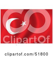 Wavy Turkey Flag by stockillustrations