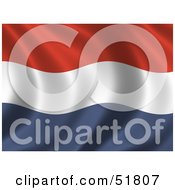 Poster, Art Print Of Wavy Netherlands Flag - Version 1
