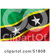 Poster, Art Print Of Wavy Saint Kitts Flag