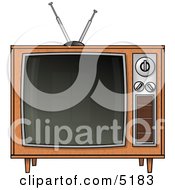 Old-Fashioned Television Set
