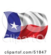 Poster, Art Print Of Wavy Texas State Flag