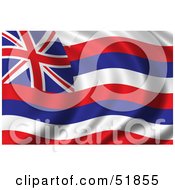 Poster, Art Print Of Wavy Hawaii State Flag
