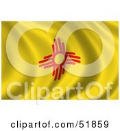 Royalty Free RF Clipart Illustration Of A Wavy New Mexico State Flag