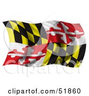 Poster, Art Print Of Wavy Maryland State Flag