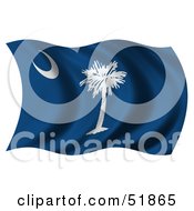 Poster, Art Print Of Wavy South Carolina State Flag